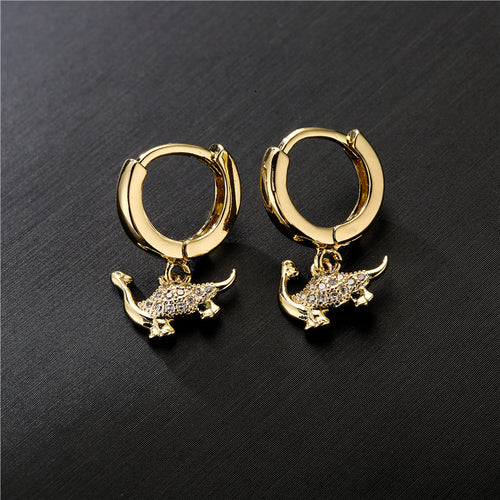 18K Copper Plated Micropaved Zircon Earrings – Stylish Gifts — 1