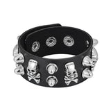 Round Rivet Gothic Bracelet Hip Hop Dark Skull – Jewelry Gift Ideas — 1