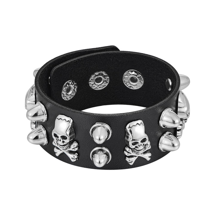 Round Rivet Gothic Bracelet Hip Hop Dark Skull – Jewelry Gift Ideas — 1