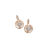 Rose Gold Micro-Set Zircon Round Earrings – Holiday Gift Ideas — 5