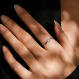Sterling Silver Double-layer Geometric V-shaped – Small Gift Ideas — 1