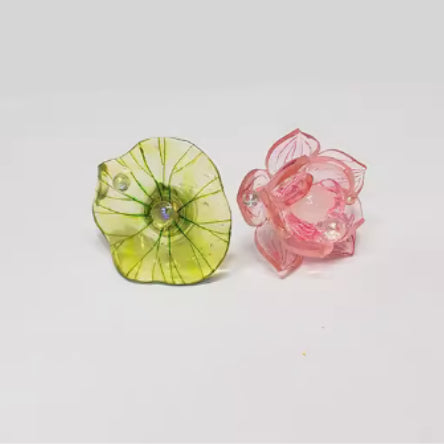 Mini Heat Shrink Small Lotus Earrings – Stylish Gifts — 1