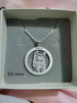 Silver Set Cat And Dog Photo Pet Necklace Name – Jewelry Gift Ideas — 7