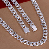 Fashion 10MM Square Button Side Necklace – Jewelry Gift Ideas — 2