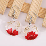 Gold Flower Drop Glue Dried Flower Earrings – Stylish Gifts — 4