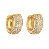 Copper Plated Real Gold Zircon Mini Ear Ring Women – Gifts for Her — 4