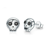 Sterling Silver Inlaid Black Zircon Earrings – Stylish Gifts — 4