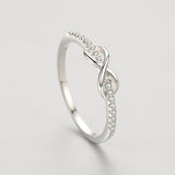 S925 Silver Bow 8 Ring Female Infinite Love Index Ring – Gifts for Her — 1