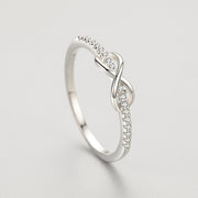 S925 Silver Bow 8 Ring Female Infinite Love Index Ring – Gifts for Her — 1
