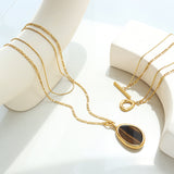 Natural Tigereye Double-layer Necklace Temperamental – Stylish Gifts — 2