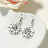 Simple Metal Ear Hook Sunflower Flower Earrings – Birthday Gifts — 4