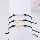 Braided Christmas Stainless Steel Mirror Cross – Jewelry Gift Ideas — 7