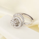 Sterling Silver Gyro Flywheel Double Circle Women's – Gifts for Her — 11