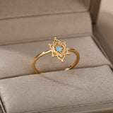 Crown Green Double Layer Hollow Ring – Unique Gift Ideas — 1