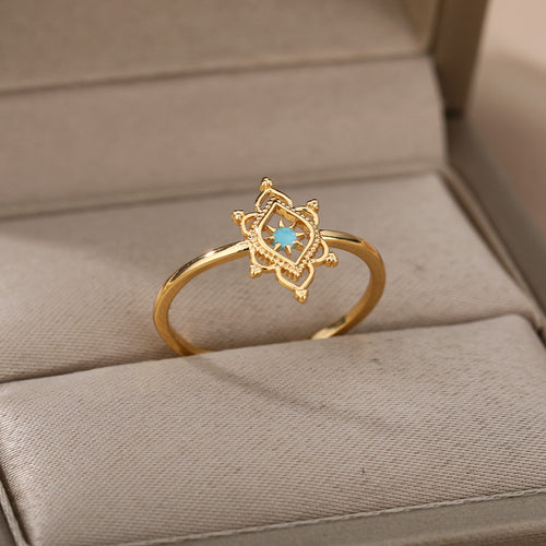 Crown Green Double Layer Hollow Ring – Unique Gift Ideas — 1