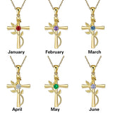 Rose Cross Necklace With Rhinestone Fashion – Jewelry Gift Ideas — 20