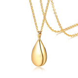 Titanium Steel Drop Shape Urn Pendant Necklace – Jewelry Gift Ideas — 3