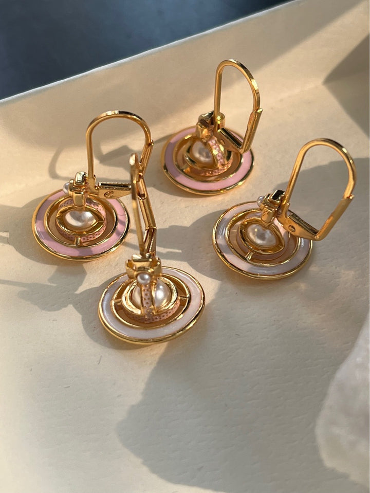 Niche Design Style Saturn Earrings Ear Hooks – Stylish Gifts — 1