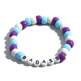 Colorful Beach Boho Ball Alphabet Bracelet – Jewelry Gift Ideas — 13