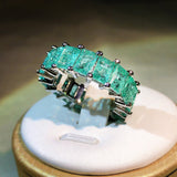 Inlaid Palaiba Square Princess Ring – Gift Ideas — 2