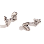Titanium Steel Earrings 18K Gold Mini Alphabet Letter – Gifts for Her — 14