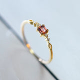 Sterling Silver Garnet Wave Ring – Surprise Gifts — 4