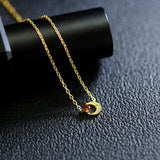 Pure 925 Silver Plated 14K Gold Pomegranate Moon – Jewelry Gift Ideas — 5