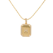 18K Gold Inlaid Zircon Letter Necklace For Women – Jewelry Gift Ideas — 15