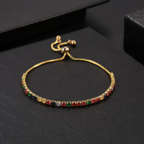 Adjustable Crystal Bracelet Seven-color – Jewelry Gift Ideas — 1