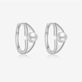 S925 Sterling Silver Pearl Small Ear Ring Women's – Gifts for Her — 6