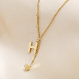 Womens Simple H Shaped Small Square Pendant – Jewelry Gift Ideas — 1