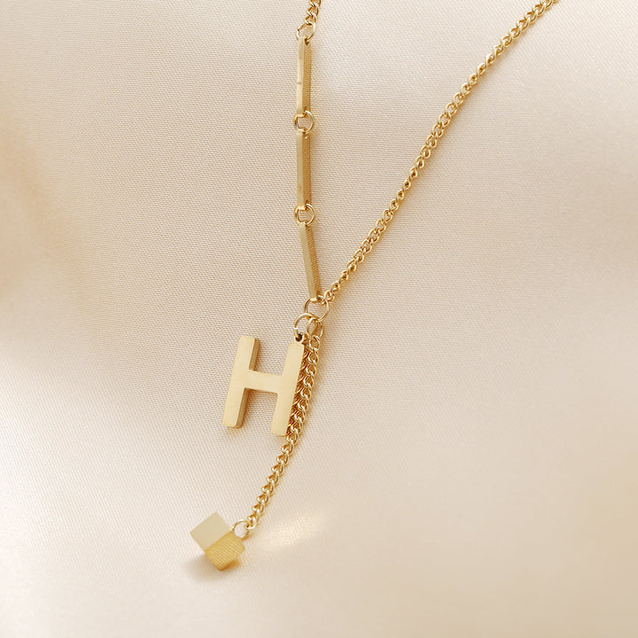 Womens Simple H Shaped Small Square Pendant – Jewelry Gift Ideas — 1