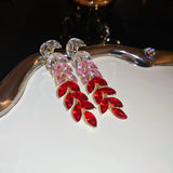 Gradient Color Tassel Wheat Long Earrings Women – Gifts for Her — 12