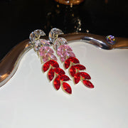Gradient Color Tassel Wheat Long Earrings Women – Gifts for Her — 18
