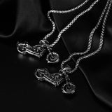 Skull Head Flame Motorcycle Necklace – Jewelry Gift Ideas — 4