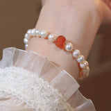 Natural Freshwater Pearls With Pumpkin Accessory – Stylish Gifts — 1