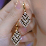 Luxury Zebra Stripe Diamond Earrings – Everyday Gifts — 2