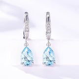 Women's Droplet Sterling Silver Platinum Plated – Gifts for Her — 4