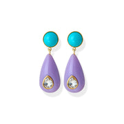 High-grade 925 Color Water Drop Silver Stud Earrings – Birthday Gifts — 7