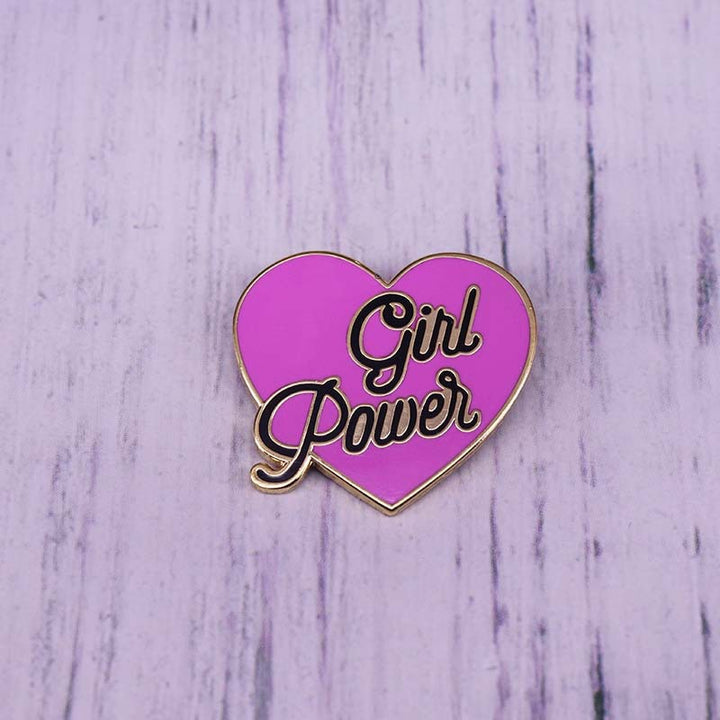 Girl Power Heart Brooch Feminism Badge – Jewelry Gift Ideas — 1