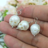 Silver Plated Vintage Freshwater Skull Pendant – Jewelry Gift Ideas — 2