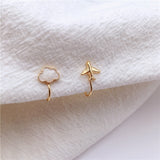 Cute Mini Stud Earrings Asymmetrical Airplane Cloud – Stylish Gifts — 2