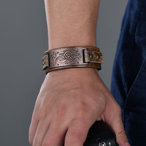 Alloy Cattle Leather Bracelet Popular Ornament Fashion – Stylish Gifts — 1