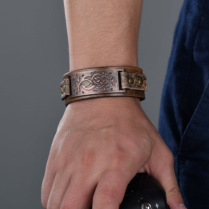 Alloy Cattle Leather Bracelet Popular Ornament Fashion – Stylish Gifts — 1