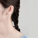 Women's Oval Simple Frosty Stud Earrings – Gifts for Her — 7