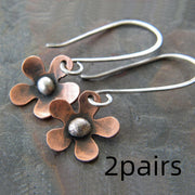 Women's Retro Two-color Alloy Flower Earrings – Gifts for Her — 2