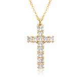 Ornament Copper Inlaid Zircon Cross Necklace Men – Jewelry Gift Ideas — 19