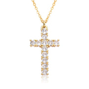 Ornament Copper Inlaid Zircon Cross Necklace Men – Jewelry Gift Ideas — 19