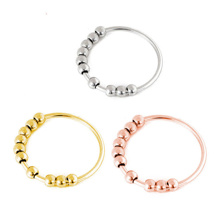 Stress Anxiety Stainless Steel Bead Ring – Special Occasion Gifts — 1