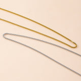 Titanium Steel Box Chain Necklace Square Single – Jewelry Gift Ideas — 6
